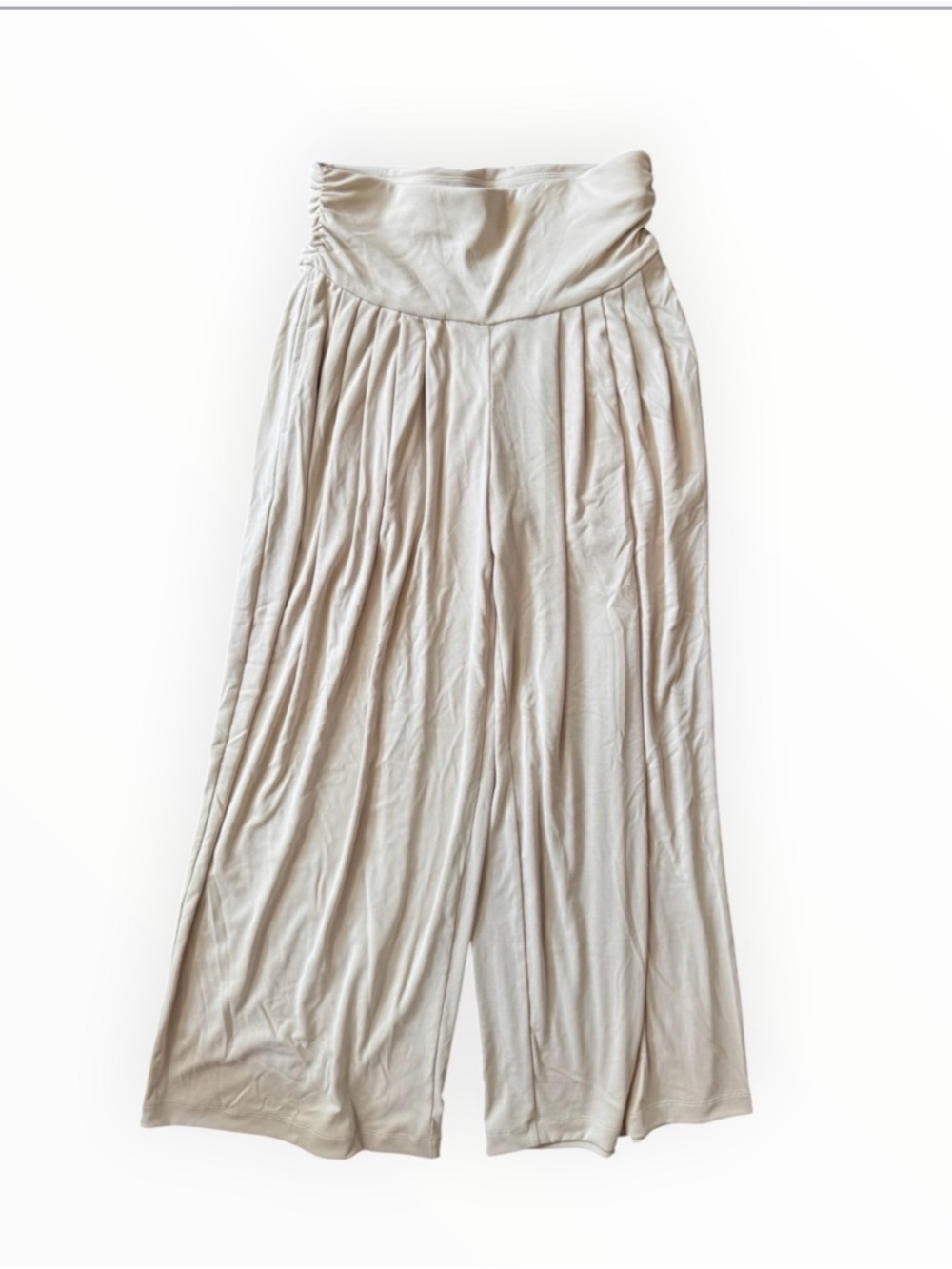 NWT OGL Sandwashed Super Flowy Tucked Palazzo Pant with Pockets